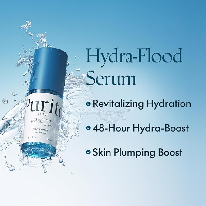 PURITO Deep Sea Serum | Deep Sea Water 66% + Marine Complex + Snow Mushirooms | Facial Serum | for Hydration, Skin Plumping | Lightweight & Non-Greasy Texture | Korean skincare, 60mL 2.02 fl.oz
