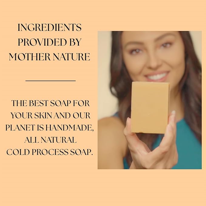 Aspen Kay Naturals Turmeric Soap for Face & Body - With Organic Shea Butter, Chamomile & Calendula - Gentle Turmeric Face Wash, All Skin Types, Made in USA (3 pack)
