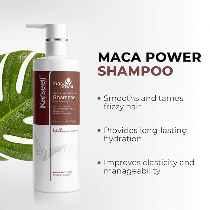 Karseell Argan Oil Shampoo Extract Moisturizing Deep Repair Smooth Shampoo for Dry and Damaged Hair 16.9Oz 500ml