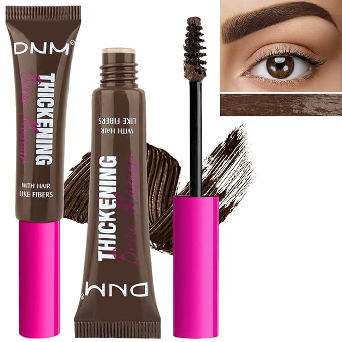 Kaely 2Pcs Thickening Brow Mascara,Tinted Eyebrow Gel Waterproof,Eyebrow Color Makeup,Brow Fast Sculpt,Vegan,Cruelty Free,maquillaje gel para cejas a prueba de agua,07 Espresso