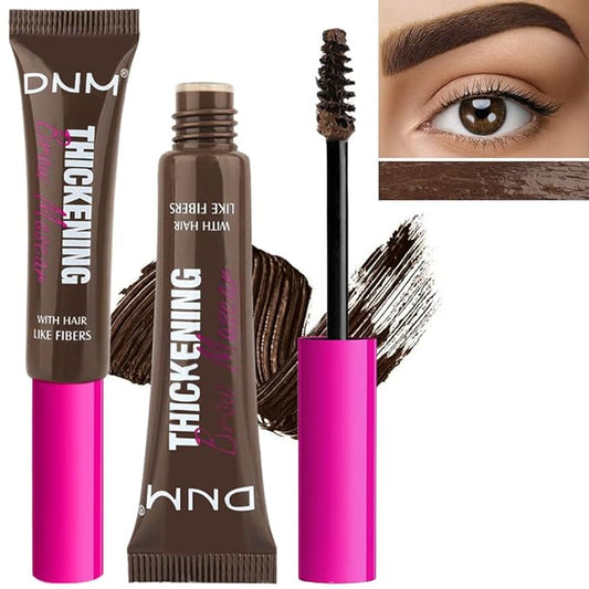 Kaely 2Pcs Thickening Brow Mascara,Tinted Eyebrow Gel Waterproof,Eyebrow Color Makeup,Brow Fast Sculpt,Vegan,Cruelty Free,maquillaje gel para cejas a prueba de agua,07 Espresso