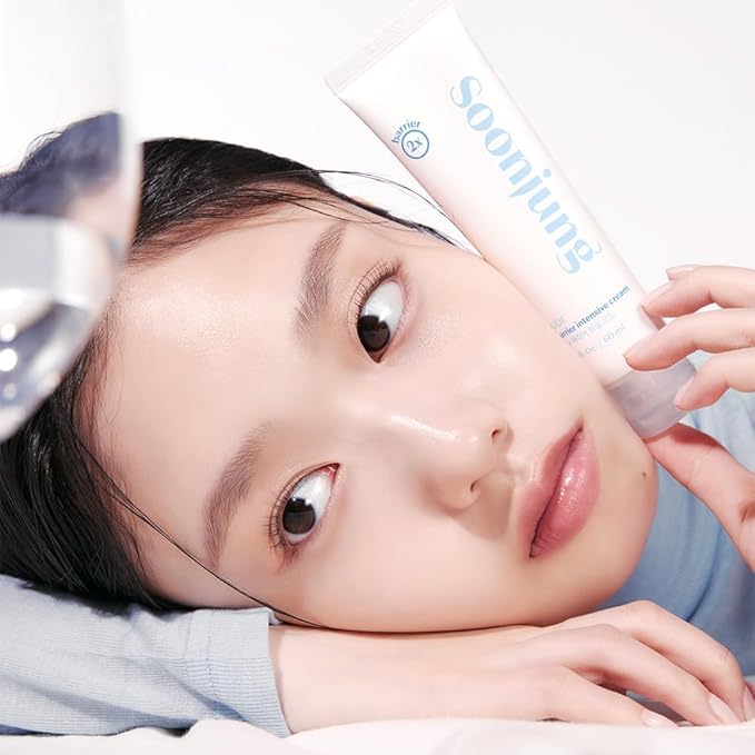 ETUDE SoonJung 2x Barrier Intensive Cream Light Texture | Vegan Korean Face Moisturizer for Sensitive Skin, Day & Night Cream, Barrier Cream with Panthenol (2.02 fl oz)