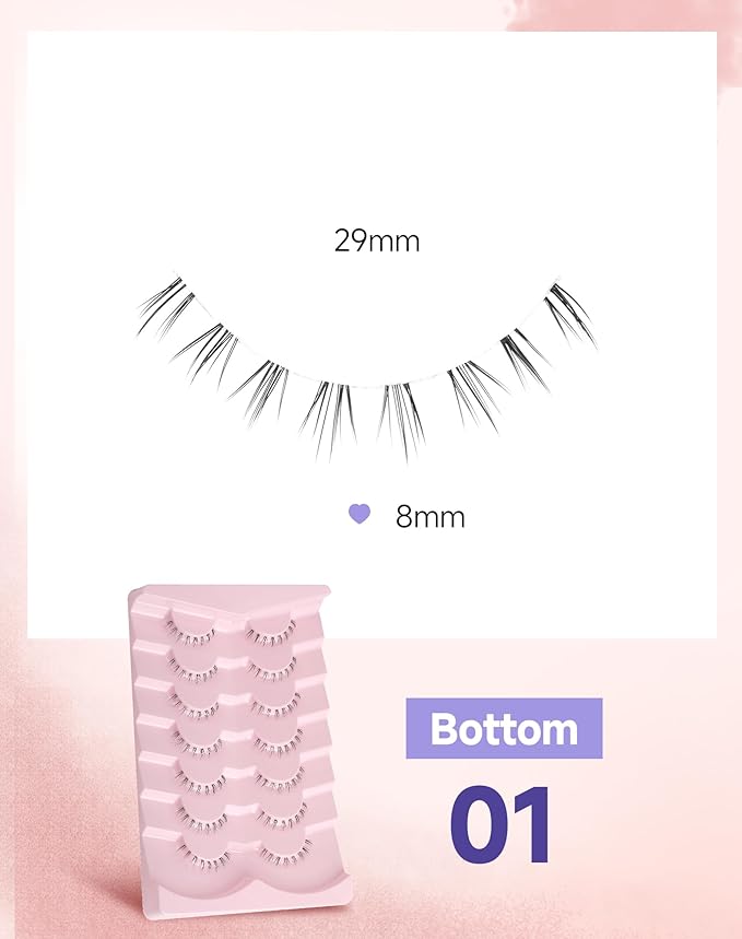 Bottom Lashes Srip Bottom Eyelashes False Lower Lashes Fake Bottom Eyelashes 7 Pairs Bottom-01
