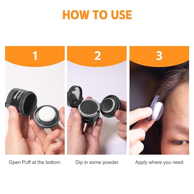 Root Touch Up Instantly Gray Hair Coverage Hairline Powder, Conceal Hair Loss and Thinning for Women and Men, Hair Fibers (Blonde)
