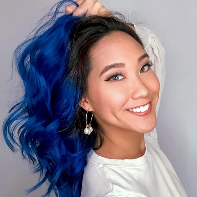 MANIC PANIC Classic Shocking Blue Semi Permanent Hair Color - Dark Cobalt Blue Hair Dye for Women & Men That Lasts 4-6 Weeks - Vegan, Ammonia & Cruelty-Free - Create & Mix Custom Shades (4oz)