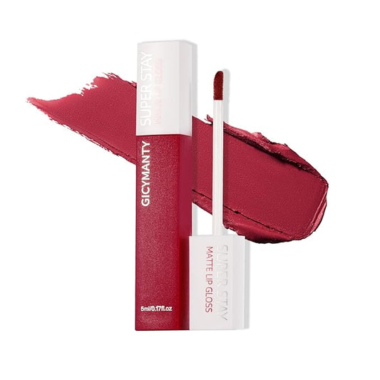 Matte Lip Stain for Women Waterproof, Smooth Texture Lip Tint Non-stick Maple Ash Dumb Silk