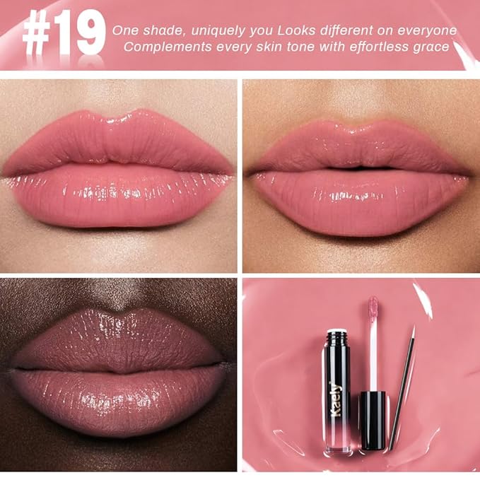 Kaely Longwear Shine Lipstick for Women, Highly Pigmented Liquid Lip Color Makeup, Non-Transfer Lip Gloss Stain Waterproof Smudge Proof 24 Hour, Glossy Finish, Vegan & Cruelty-free, 19 PINK FLIP