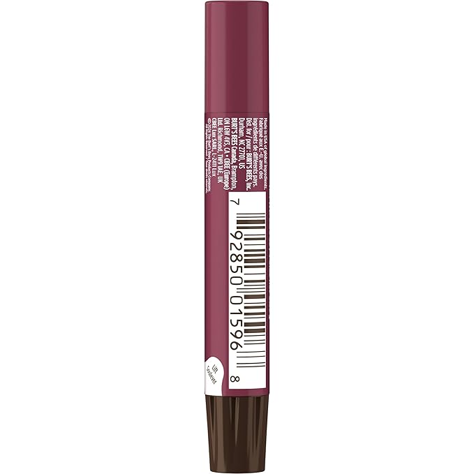 Burt's Bees Shimmer Lip Tint Set, Tinted Lip Balm Stick, Moisturizing for All Day Hydration with Natural Origin Glowy Pigmented Finish & Buildable Color, Plum (4-Pack)
