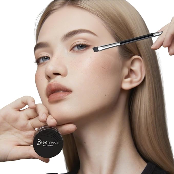 Eyebrow Stencils, Eye Brow Stencil Kits Waterproof Brow Stamp Perfect Eyebrows, Eyebrow Stamp Trio Kit with Sponge Applicator Smudge-proof for Women With 10PCS Eyebrow Shaping Kit, Blonde