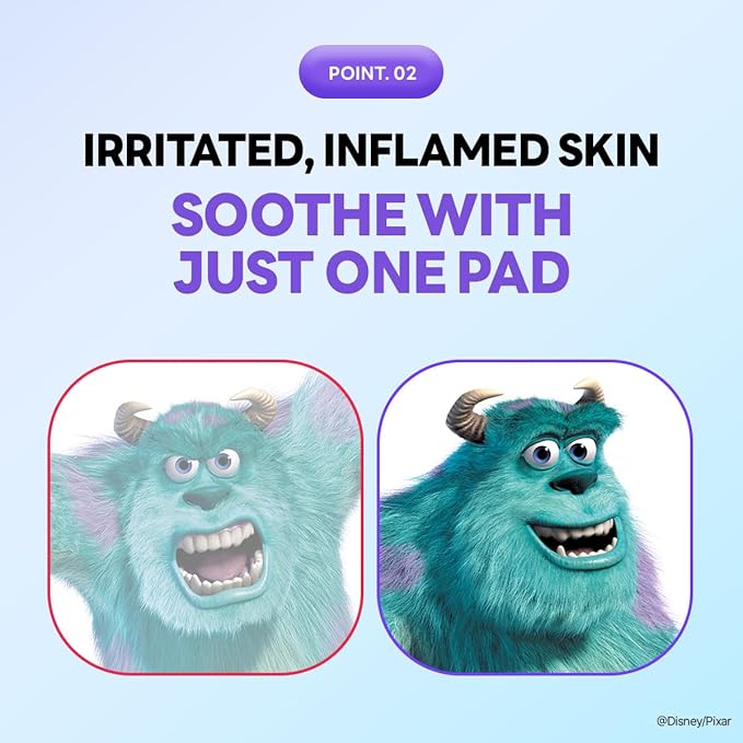 MEDIHEAL Toner Pads [Madecassoside] Blemish Care - Disney Pixar Edition - Centella Asiatica to Improve Uneven Skin Tone - Vegan Hypoallergenic Face Gauze, Full Size 100 + Refill 100 (200 Count)