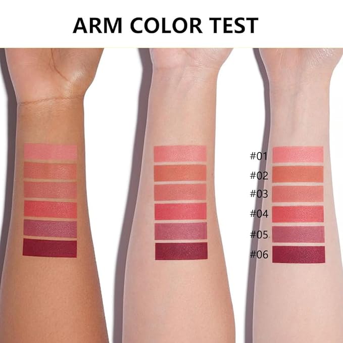 2Pcs Matte Lipstick Crayon Set for Women, 24 Hour Coral Pink Nude Pink Lipstick Lip Liner Pencil Long Lasting Waterproof Smudge Proof, Neutral lip liner marker Easy Application Full Coverage