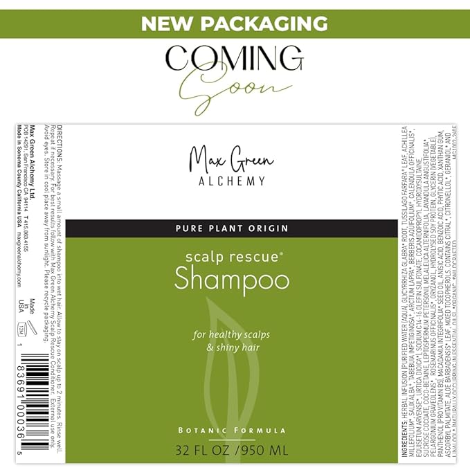 MGA Vegan Hair Shampoo - Organic Formula With Lemon Tea Tree for All Hair Types | Hair Care Product with Natural Herbal Scent | Parabens Silicone & Sulfate Free Dandruff Shampoo | Unisex | 32 Fl Oz