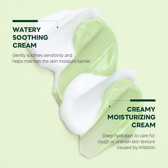 ROUND LAB Pine Cica Calming Cream Plus 60ml – Dual-Texture Soothing Cream for Blemish Care, Acne-Prone Skin Safe, Sebum & Oil Control, Intensive Calming, Strengthens Skin Barrier, Clear & Calm Finish