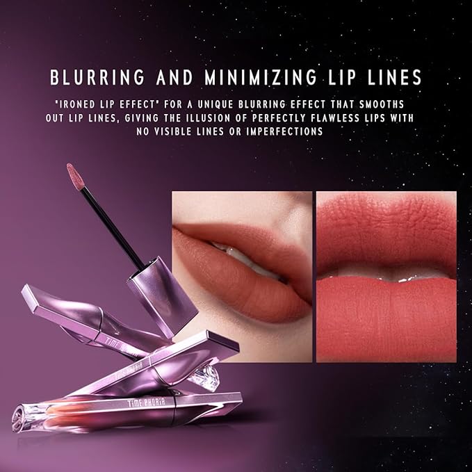NEBULA VELVET LIP CREAM-Long Lasting Lip Stain, Waterproof and Transferproof Lip Tint, Matte Finish, Smooth Out Lip Lines, Lightweight & High Coverage, Stocking Stuffers (08 EQUINOX)