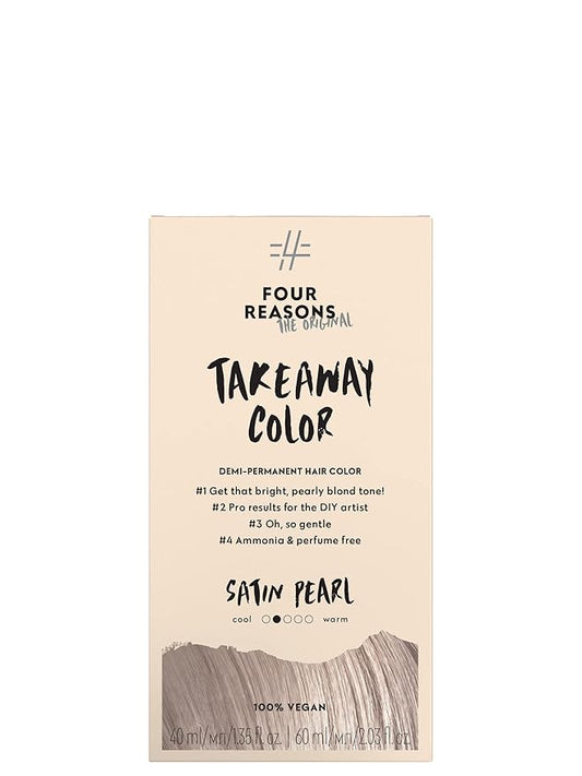 Four Reasons Original Takeaway Color - Satin Pearl – 9.02 Bright Pearl Blonde - Demi-Permanent Hair Color - Ammonia-Free and Fragrance-Free Hair Dye - 100% Vegan & Cruelty Free