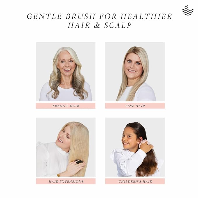 Manta Original Anti-Breakage Hairbrush – Gentle Detangling Brush for Wet & Dry Hair, Flexible Hairbrush for All Types, Healthy Hair Care for Women & Men, Serene Green