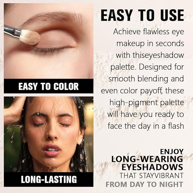 Slive Glitter Eyeshadow Palette for Women, Single Monochrome Eye Shadow Makeup, Shiny Pressed Powder, Blendable Natural sombras para ojos, Holographic,Vegan,Travel -12