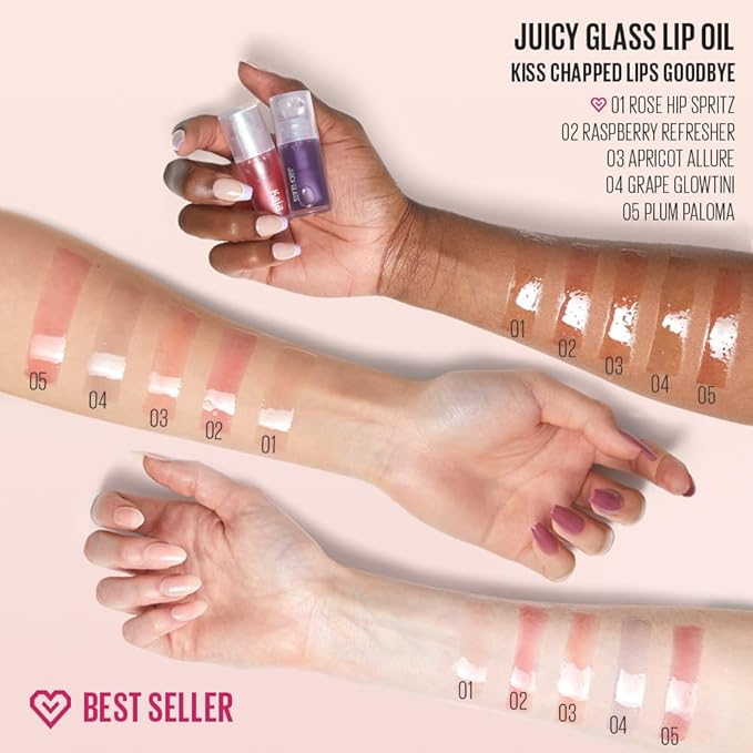 Kaja Lip Plumping - Juicy Glass 07 Fig Smoothie | Hydrating, Feel Plumped and Lightweight with Vitamin Tree Fruit Oil, Vegan, Cruelty-Free, Clear Tint Stain Shine Gloss Plumper, Long Lasting