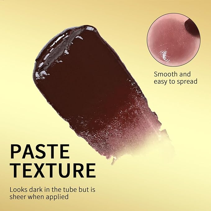 2PCS Hydrating Honey Lipstick，Sheer Tinted Lip Balm for All Skin Tones, Moisturizing Nourishing Formula with Natural Black Cherry Tint (Black + Pink)