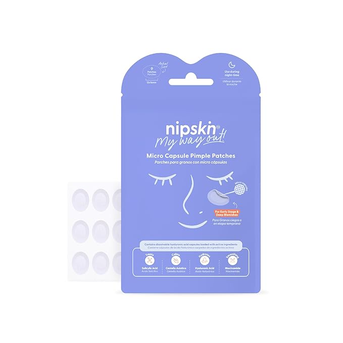 NIPSKIN - My Way Out Patches with Micro Hydrocolloid Capsules for Blind Granites -Waterproof Zit Stickers for All Skin Types