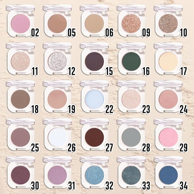 Sheer White Sparkle Eyeshadow Palette for Women, Single Monochrome Eye Shadow Makeup, Shiny Pressed Powder, Blendable Natural sombras para ojos, Holographic,Vegan,Travel -23