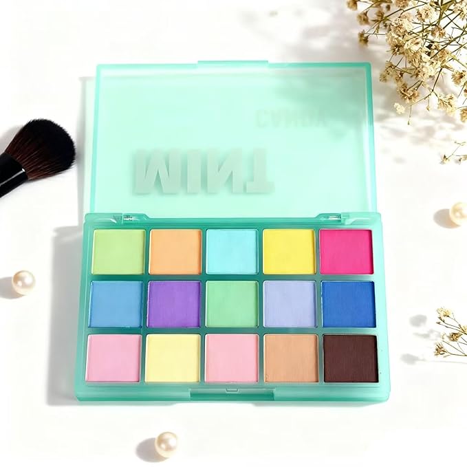 K'APEINE Colorful Eyeshadow Palette, 15 Colors Eyeshadows Neon Matte Eye Shadow Candy Color High Pigmented Shadow Set Long Lasting Eye Makeup Cosmetics Set for Party,Music Festival, Stage Performance