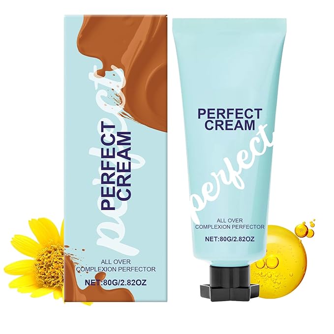CC Cream All-Over Complexion Perfector, Long-Lasting Foundation, Face & Body Coverage Perfector, Full Coverage Concealer Cream, 2.82 Oz (Dark Skin)