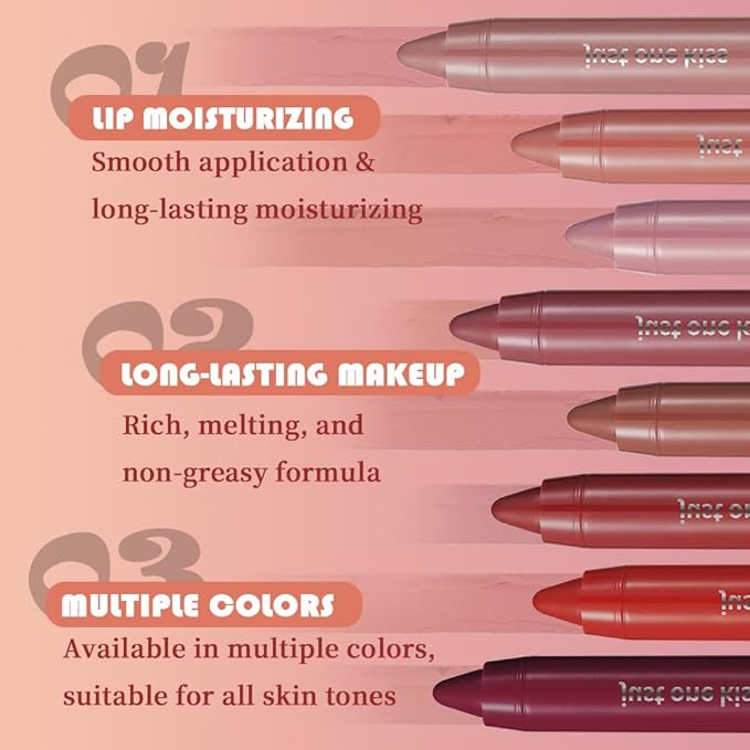 Plum Red Hydrating Cream Lipstick Lip Crayon for Women, Moisturizing Lipstick Long-lasting Waterproof, Retractable Lips Crayon Liner for Ombre Shades, Lipgloss Tinted Lip Balm + Lips Color in One, 08
