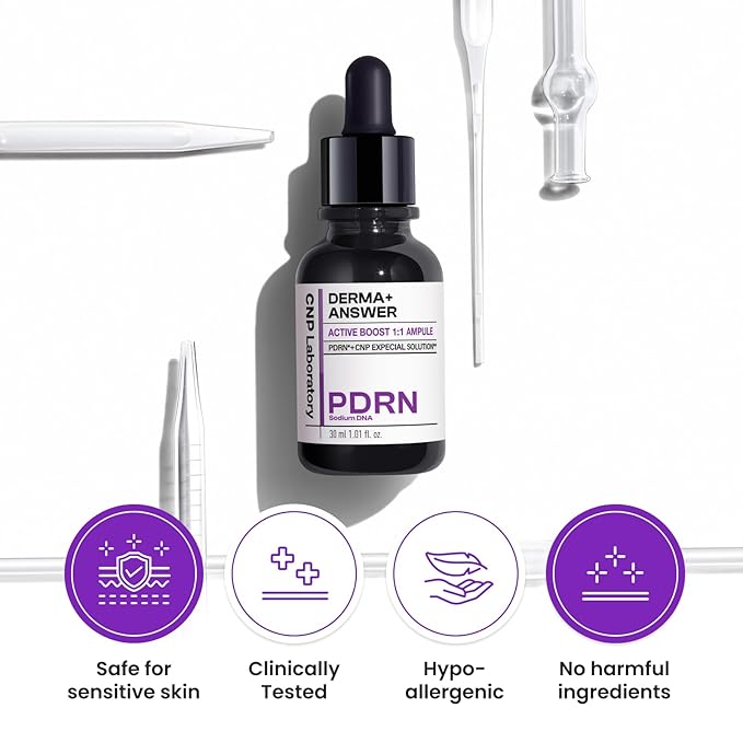 CNP PDRN Active Boost Face Serum - Salmon DNA Serum for Face, Smoothing Fine Lines & Wrinkle, Rejuvenating & Firming Skin, Anti-aging Booster with Collagen, Korean Skin Care, 1.01 fl. oz. (30ml)