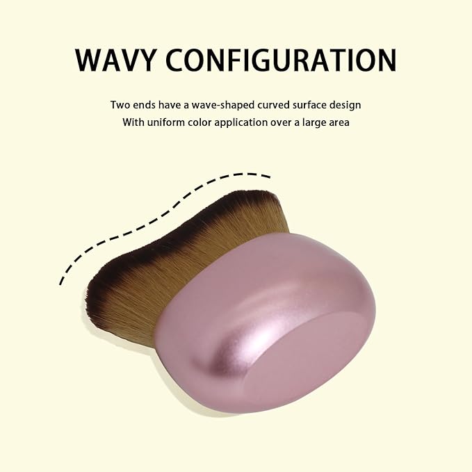 Makeup Blend & Blur Extra Large Body Brush for Self Tanner,Leg Makeup & Bronzer Self Tan Applicator, Powder, Foundation, Blusher, Bronzer，Massager for Face Gift box (Pink)