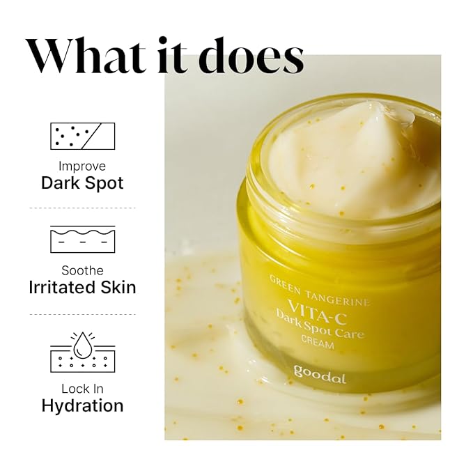 GOODAL Green Tangerine Vitamin C Serum. Cream, Eye Patch Bundle