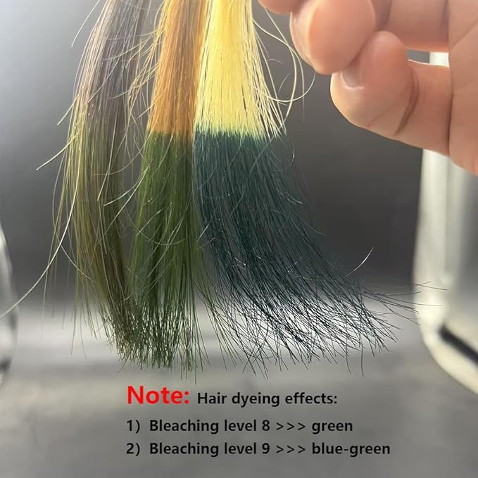 PureStyle 100g Professional Permanent Hair Color Dye Cream Ammonia Free, Long Lasting Green Color, Natural Shine, For All Hair Types Easy At Home Application (0/22 Green)