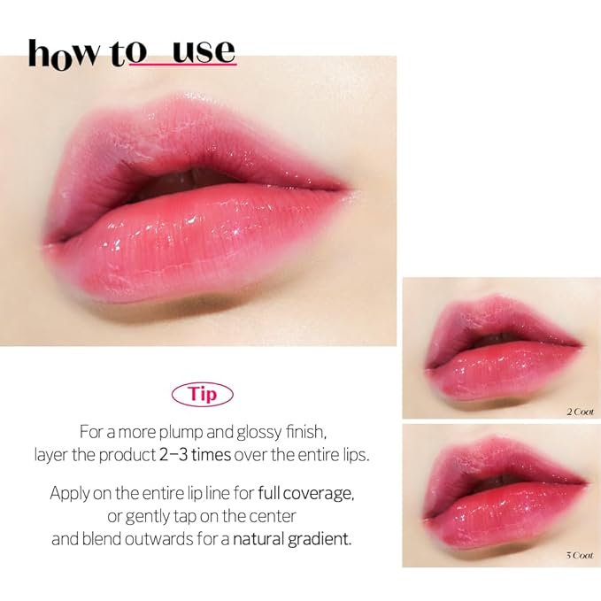ETUDE Dear Darling Oil Tint #4 Sweet Apple 4.2g | High Moisturizing and Strong Hydrating Lip Oil/Lip Gloss | Smooth and Moist Lips | Non-Sticky Lip Oil Tint For Dry Lips | K-beauty