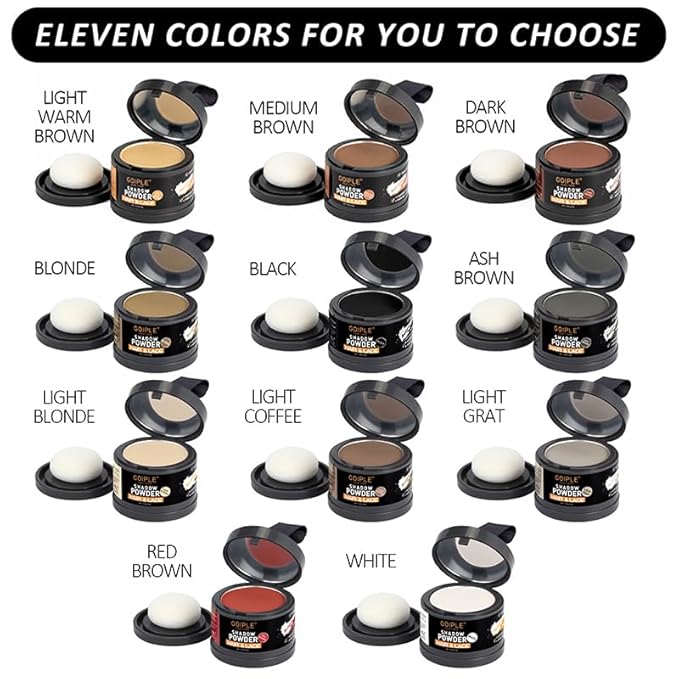 Root Cover Up Powder for Women - Hairline, Bald Spots, Eyebrows, Beard Line Touch Up - Light Blonde Hair Fibers for Thinning Hair Shadow, 2 Pack (Red Brown)