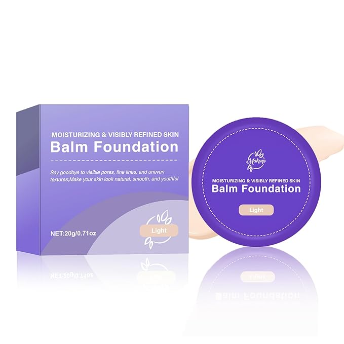 Balm Foundation | Age-Defying Hydrating Cushion Foundation for Mature Skin, Medium Buildable Coverage & Satin Glow Finish Makeup, Blurs Fine Lines, Smooths Texture (light)