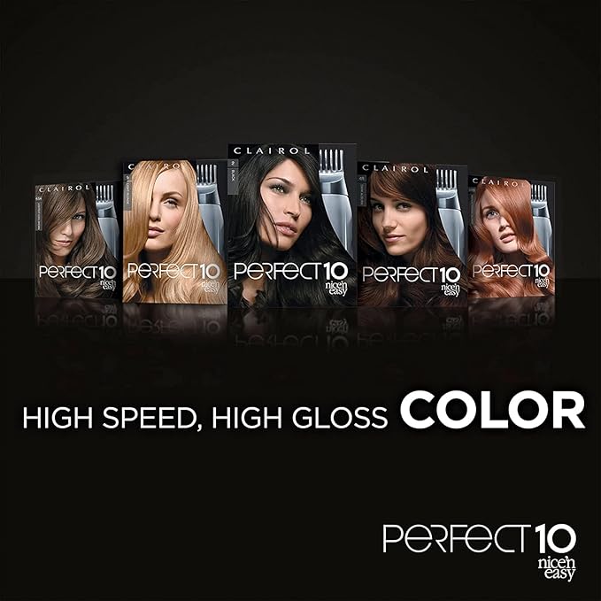 Clairol Nice'n Easy Perfect 10 Permanent Hair Dye, 10 Lightest Blonde Hair Color, Pack of 2