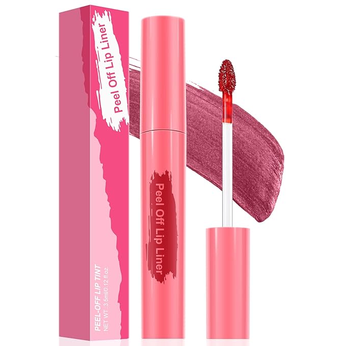 Lip Stain Peel Off - Long Wear Tattoo Lip Liner, Waterproof & Transfer-proof Peel Off Lip Stain with Matte Finish, Lip Tint For All Skin Types (Mauve, 1 Count(Pack of 1))