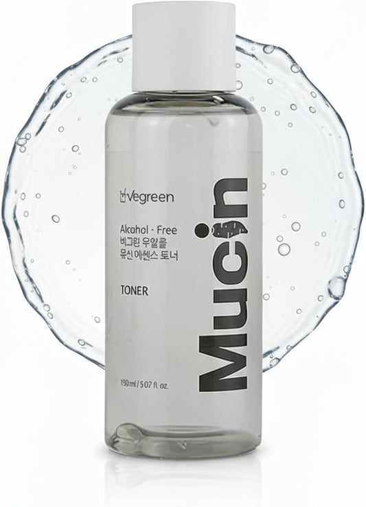 VEGREEN Alcohol-Free Vegan Nature Mucin Essence Toner - Hydrating & Calming Korean Toner with 68% Wild Yam Extract | Skin Barrier Repair & Glass Skin Glow for All Skin Types - 5.07 fl oz