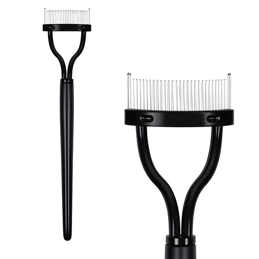 Lash Comb Eyelash Separator Tool – Metal Teeth Mascara Clump Remover, Precision Eyelash Comb for Natural, Defined Lashes – Portable Makeup Beauty Tool