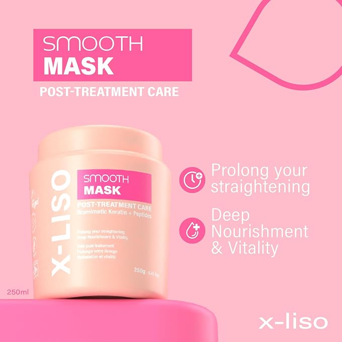 Smooth Mask - Keratin Hair Mask Treatment for Dry Damaged Hair, Post-Keratin Care with Biomimetic Keratin, Peptides & Brazil Nut Oil - Deep Conditioning Mask for Frizz Control & Hydration
