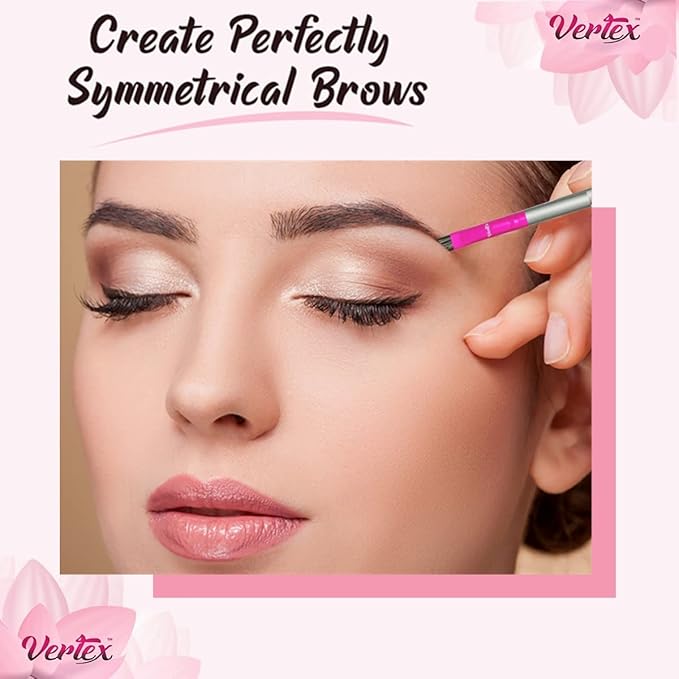 Firm Eyebrow Brush Kit For Makeup Pomade Tint Stencil Color Waterproof Applicator 2 Pc Angled Eye Brow Lamination Kit To Contour Conceal Brows With Razor Thin Hair Strokes Filling Winged Eyeliner