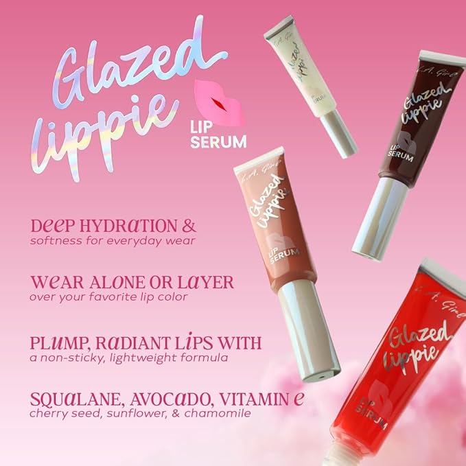 L.A. Girl Glazed Lippie Lip Serum, Kissable GLG953