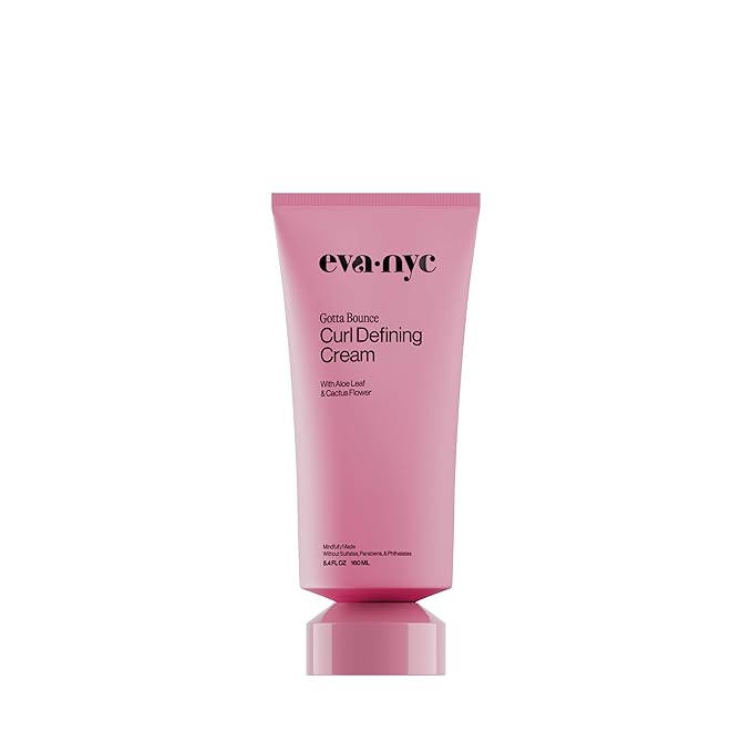 Eva NYC Curl Enhancing Styling Cream - Reduce Frizz + Hydrate with Aloe Leaf + Cactus Flower - Define Curl Pattern for Soft, Bouncy Hair - Sulfate + Paraben Free - Melon + Iris Scent - 5.4 fl oz