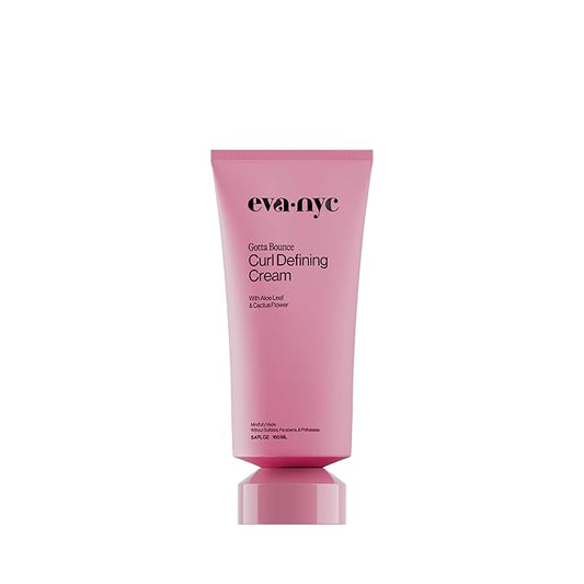 Eva NYC Curl Enhancing Styling Cream - Reduce Frizz + Hydrate with Aloe Leaf + Cactus Flower - Define Curl Pattern for Soft, Bouncy Hair - Sulfate + Paraben Free - Melon + Iris Scent - 5.4 fl oz