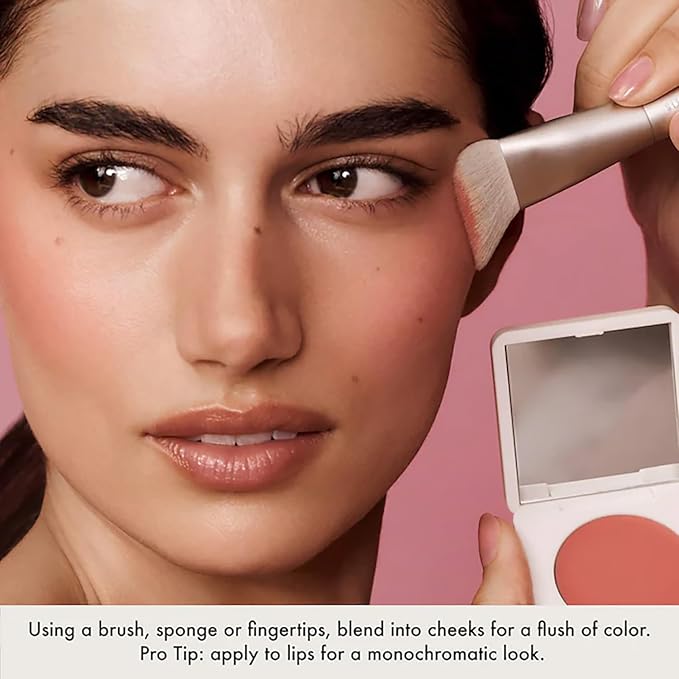 Summer Fridays Blush Butter Balm - Skincare-Infused Hydrating Cream Blush with Hyaluronic Acid, Ceramides, & Shea Butter for a Dewy Flush of Color - Cheek and Lip Tint - Toasted Terracotta (0.14 Oz)