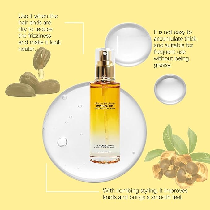 Conditioning Oil Spray Scalp & Hair Strengthener, Scented hair oil perfume, Hair Essential Oil Spray, Scented Hair Oil Perfume Sprays, for women, Hair Essential Oil Spray