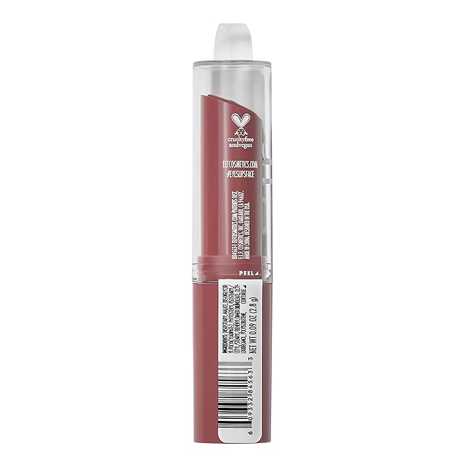 e.l.f. Hydrating Core Lip Shine, Lip Balm For A Sheer Tint Of Color & Soft Shine, Made With Nourishing Vitamin E, Vegan & Cruelty-Free, Happy
