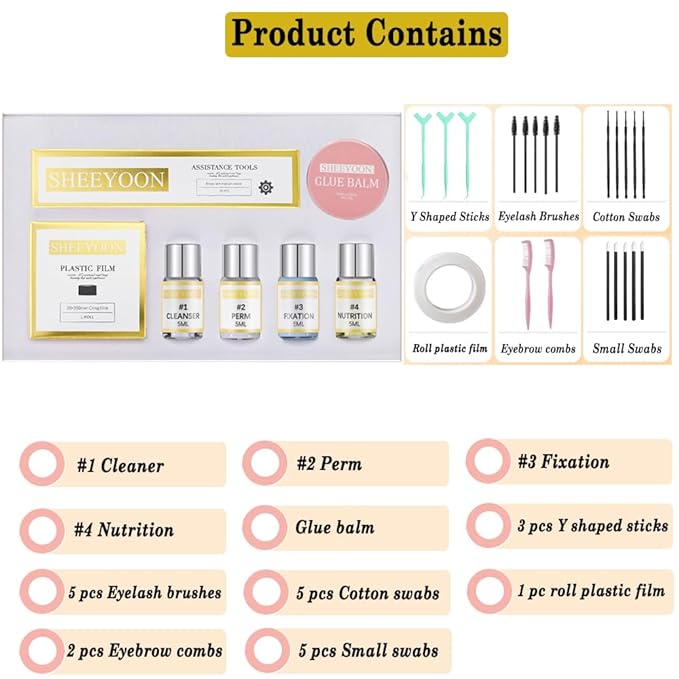 Brow Lamination Kit, Professional With Keratin, Lift and Shaping for 3D Natural Fuller Thicker Wild Eyebrows, Long Lasting Results for 6 Weeks (26 Piece Set)