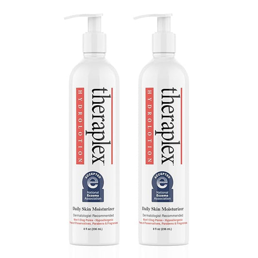 Theraplex Hydrolotion - Dermatologist-Recommended Eczema Lotion, Best Lotion for Severely Dry Skin, Body Lotion without Chemicals, Hypoallergenic, 24-Hour Hydration for Sensitive Skin 2 Pack