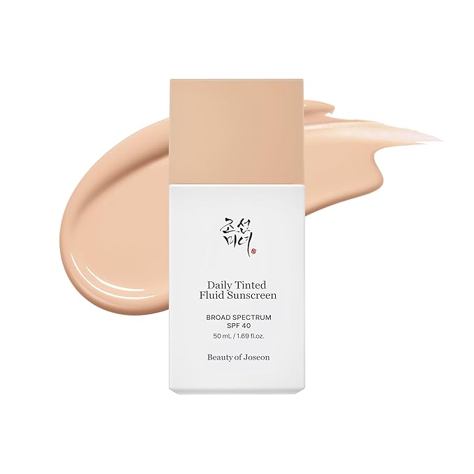 Beauty of Joseon Daily Tinted Fluid Sunscreen 12 Shades for Face Moisturizing Broad Spectrum SPF 40 Korean Skincare 50ml, 1.69 fl.oz #LP100